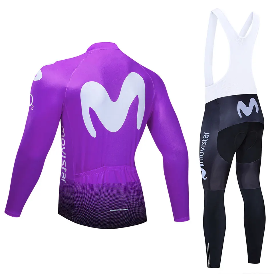 MOVISTAR майки для велоспорта Ropa Maillot Ciclismo с длинным рукавом Осень-зима, одежда для велоспорта, дышащая одежда, комбинезон, комплект
