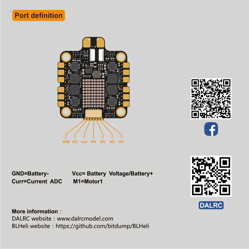 Для DALRC Rocket 45A 4 в 1 ESC Бесщеточный 3-6S Blheli_32 LIHV DSHOT1200 для DIY FPV гоночный Дрон, совместимый с F405 F722 FC