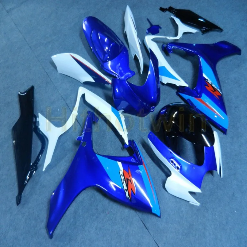 Пользовательский капот мотоцикла для GSX-R600750 2006-2007 K6 ABS пластик обтекатель литья под давлением синий - Цвет: E