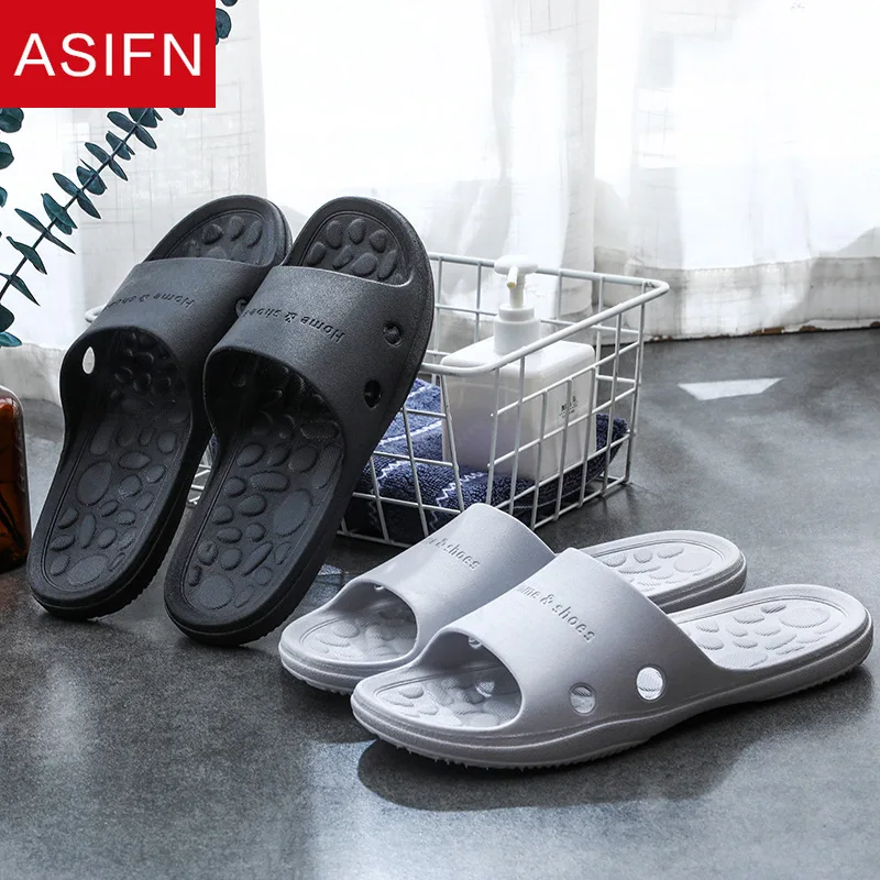 ASIFN Massage Home Bathroom Slippers Casual Men Women Flip Flops Summer Slipper Non-slip Slides Man Shoes Zapatos De Hombre | Обувь