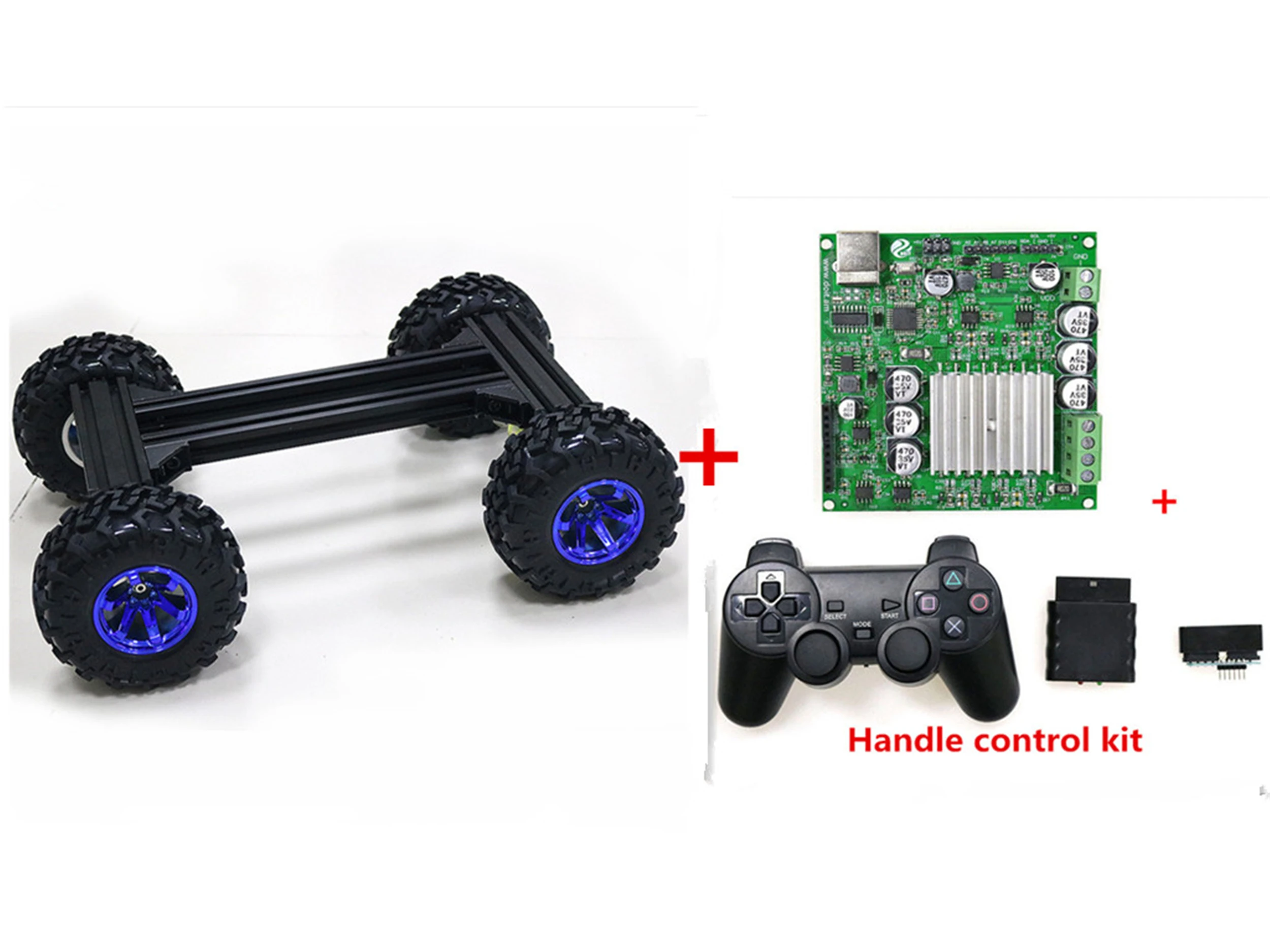 4WD большой металлический Смарт rc Танк шасси автомобиля Комплект 130 мм резиновые колеса+ беспроводной контроллер 4 шт. высокий крутящий момент двигатель DIY для Arduino
