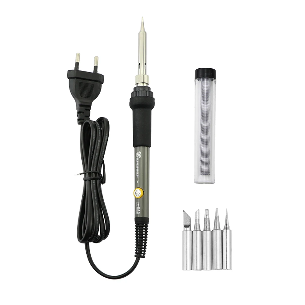 60W/80W Digital Electric Soldering Iron Kit Adjustable Temperature Mini Handle Heat Pencil Welding Tool Ceramic Heater Iron Tips inverter welder