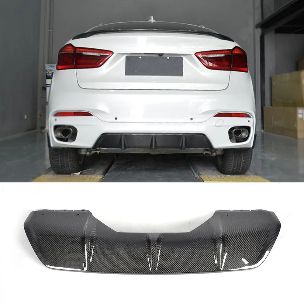 Для BMW X6 F16 xDrive35i xDrive50i M Sport Utility 2014 2018 диффузор заднего бампера из углеродного