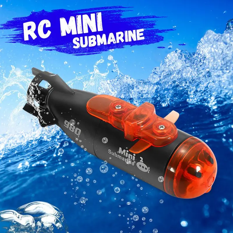  Mini Micro-Radio Remote Control RC Submarine Ship Boat With Led Light Toy Gift