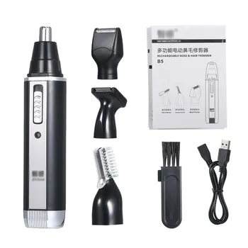 

4 in 1 Electric Nose Hair Trimmer Men Rechargeable Nose Hair Eyebrow Sideburn Beard Shaver Hair Cliper