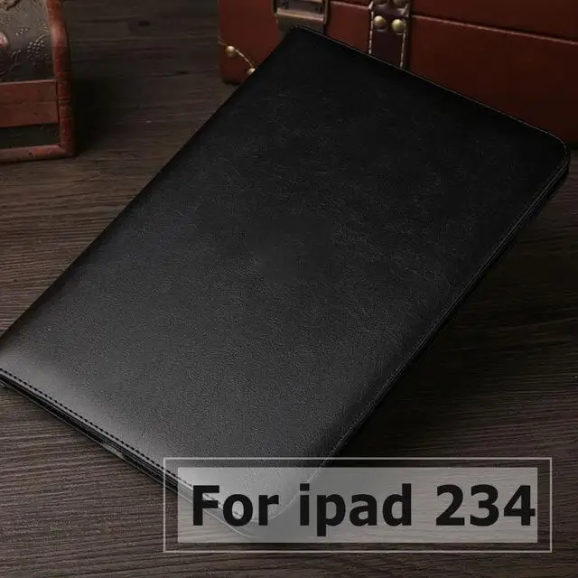 Роскошный чехол из искусственной кожи чехол для iPad 2/3/4 Ретро Портфели с автоматическим включением и отключением экрана внутренней стороны ремень Стенд откидная крышка для iPad Mini 1 2, 3, 4 - Цвет: For ipad 2 3 4