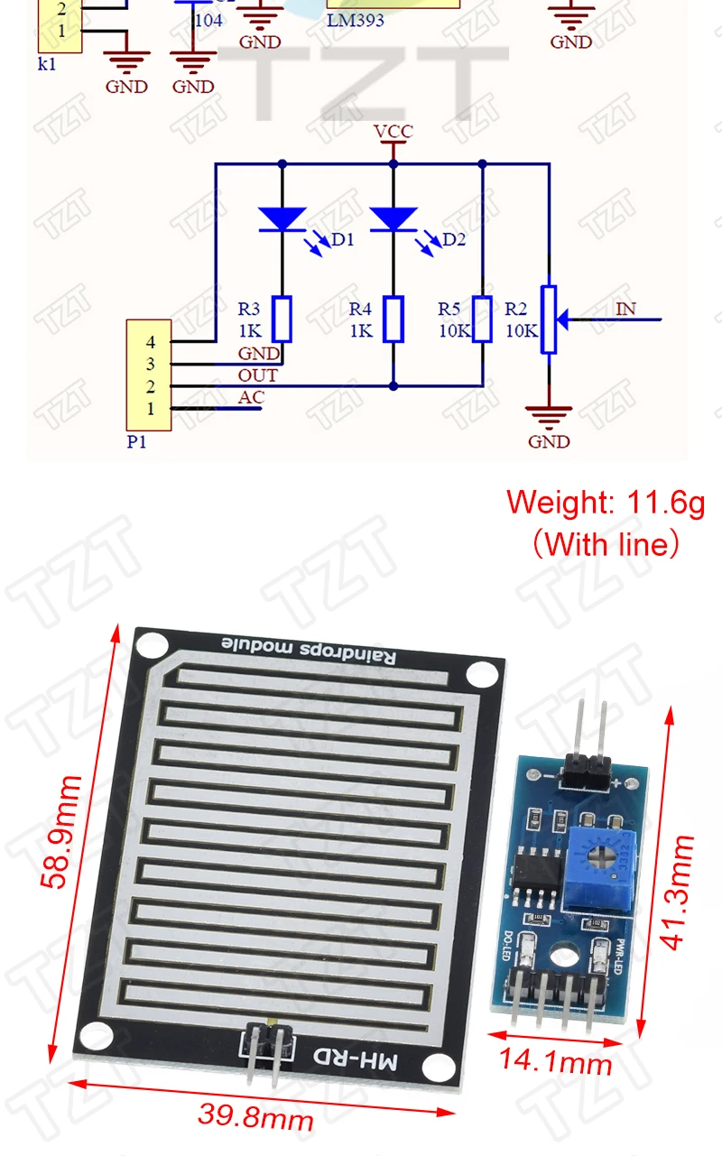 TZT Raspberry pi 2 3 die sensor modul paket HC-SR04 501 DHT11 DS3231 KY-008 Sound Regen Boden sensor für arduino kit – Detail 11