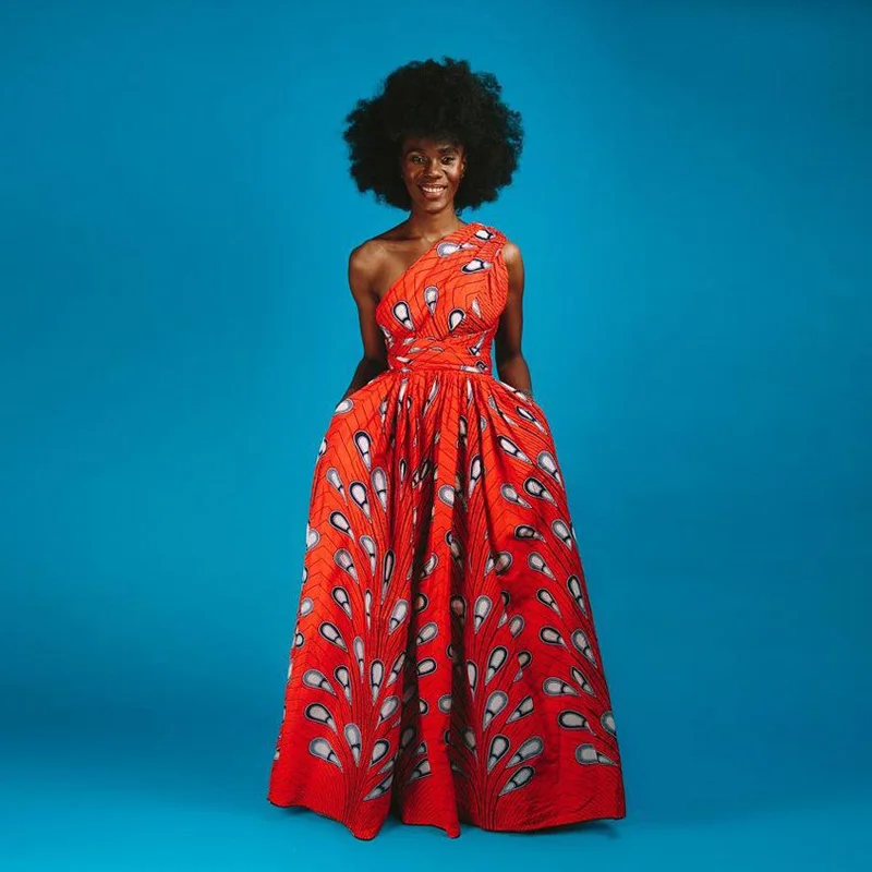 

2019 African dress women's summer fashion print lace dress nightclub irregular elastic high waist split evening dinner dress