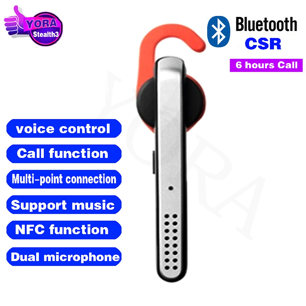 Беспроводные Bluetooth наушники для Stealth 3 HD Голосовое управление шумоподавление