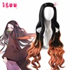 Kamado Nezuko Wig Demon Slayer: Kimetsu no Yaiba Nezuko Cosplay 95cm Gradient Long Hair Accessories Heat Resistant Synthetic Wig ► Photo 1/6