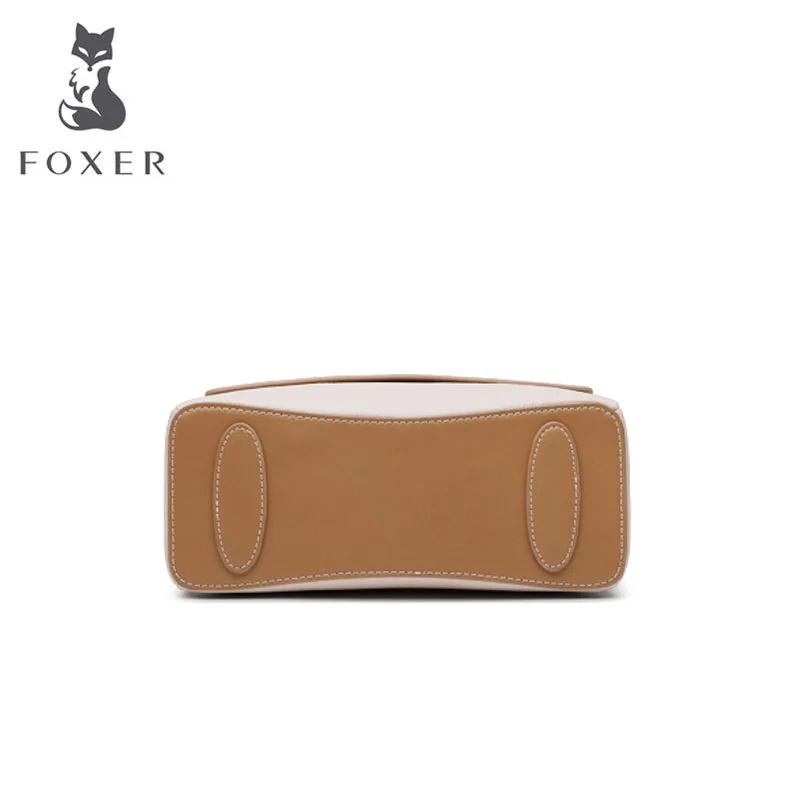 FOXER, женская кожаная сумка, роскошные сумки, женские сумки, дизайнерские сумки, известный бренд, женские сумки, новая сумка-тоут, модная сумка из воловьей кожи