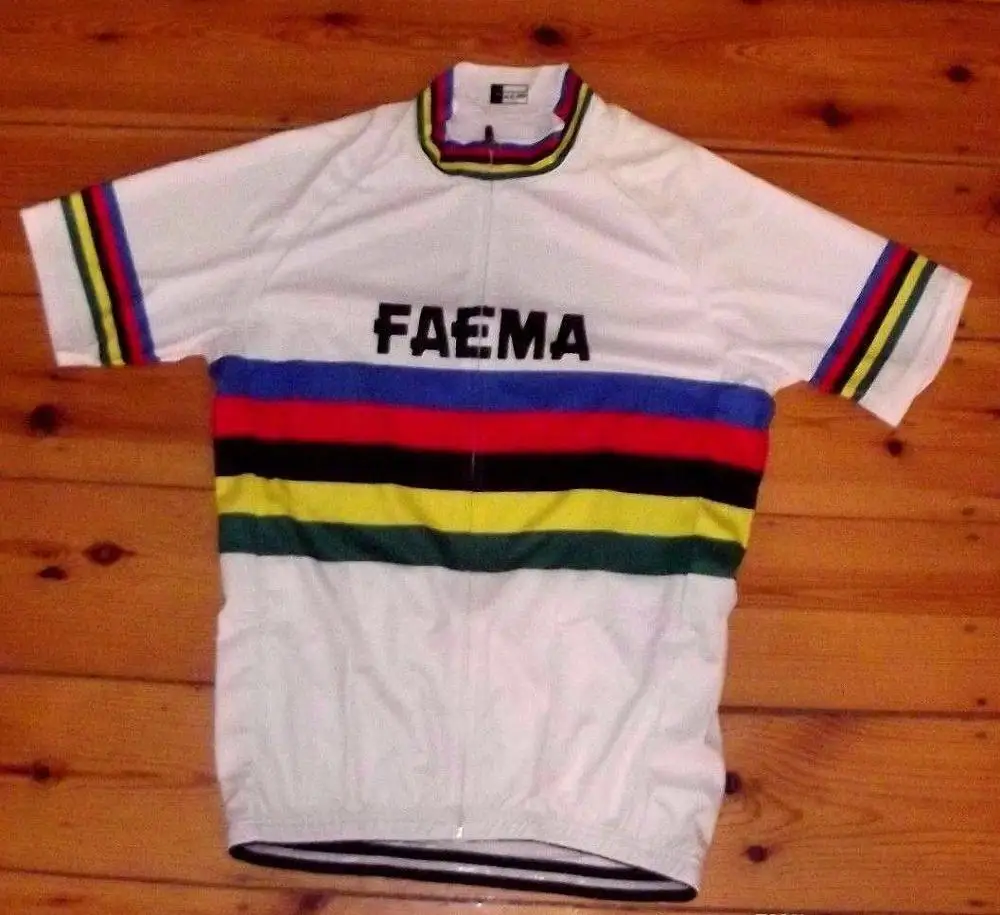FAEMA TEAM Белый Ретро Классический велоспорт одежда из Джерси для гонок Велосипедный спорт лето короткий рукав Ropa Ciclismo Одежда Майо