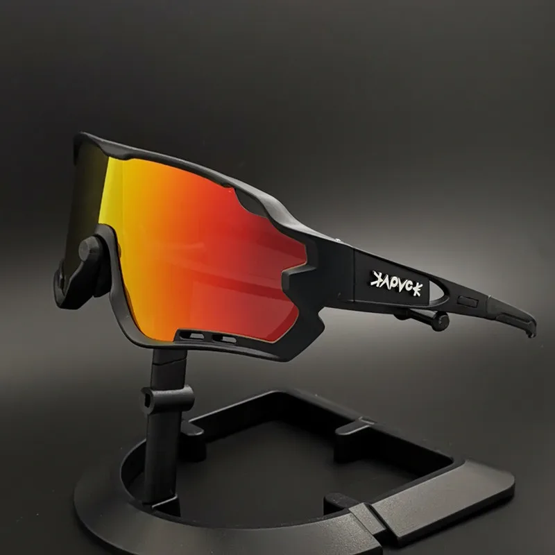 Kapvoe Поляризованные спортивные солнцезащитные очки с 3 сменными линзами, мужские женские велосипедные очки, бейсбольные бег Рыбалка Гольф Drivi