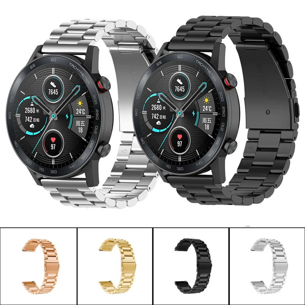 Ремешок из нержавеющей стали для Huawei Honor magic Watch 2 46 мм GT GT2 сменный металлический