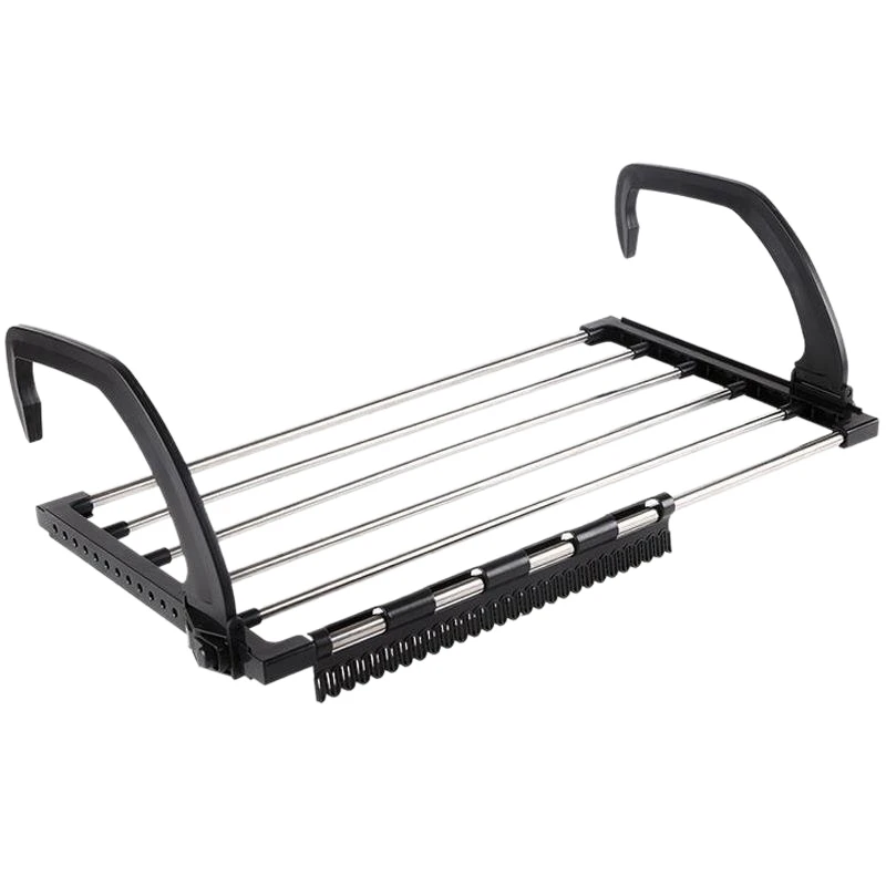 

Balcony Shoe Rack Multifunction Folding Window Drying Rack Laundry Clothes Dryer Indoor Towel Storage Rack Circular Tube