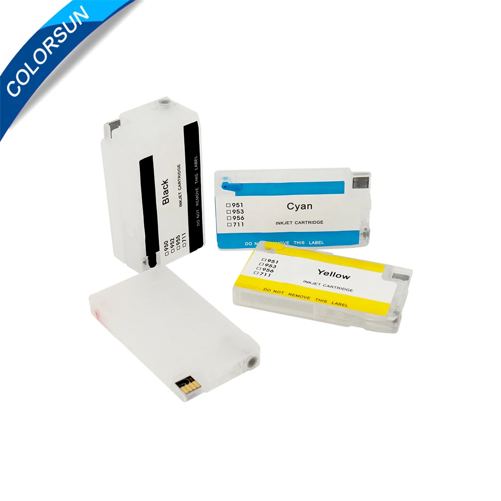 Colorsun для HP 711 Hp пустой многоразовый картридж принтера Designjet T120 T520 с чипом|ink cartridge