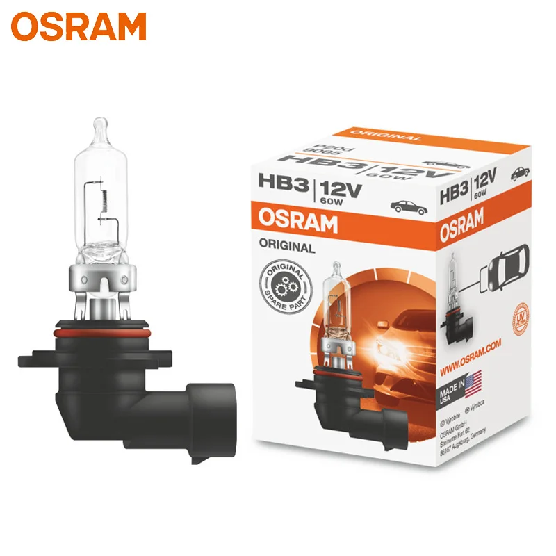 Оригинальная Автомобильная галогенная фара OSRAM 9005 HB3 12 В 60 Вт P20d автомобильная