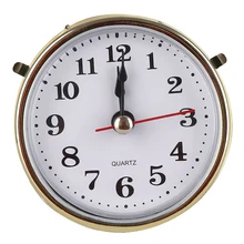 Классические беззвучные часы 2-1/2 дюйма (65 мм) с кварцевым механизмом, вставками и римскими цифрами, с белой лицевой золотой отделкой, практичные детали «сделай сам»