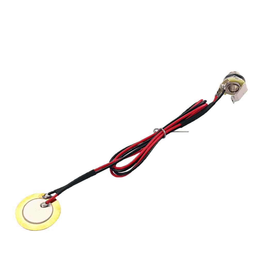 Pre-wired Piezo Pickup Drum Trigger Transducer for Cigar Box Guitar Replacement