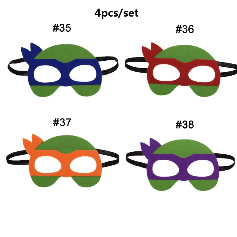 

4pcs/set Ninja Masks Turtles Batman Superhero Cosplay Superman The Avengers Kid Birthday Gift Cosplay Masquerade Party Face Mask