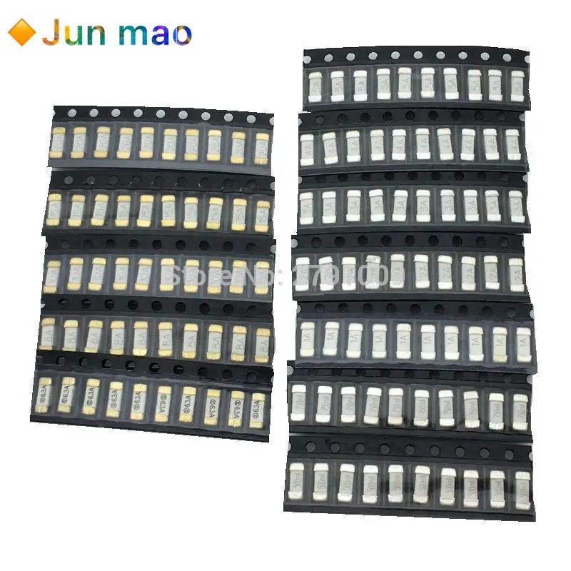 10 шт. 1808 125V 0451 SMD плавкий предохранитель 0.5A 0.75A 1A 2A 3A 4A 5A 6.3A 8A 10A 15A 20A 500MA 750MAultra-rapid