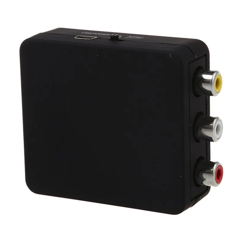 Fasdga MINI HDMI к 3RCA CVBS композитный видео AV конвертер адаптер ТВ PS3 VHS и VCR DVD черный