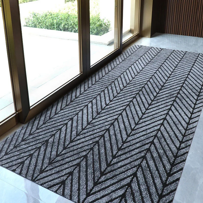 Large Long Thin Doormat for Mall Entrance Door Outdoor Indoor Striped Gray  Coffee Kitchen Area Rugs Anti Slip Door Floor Mats - AliExpress