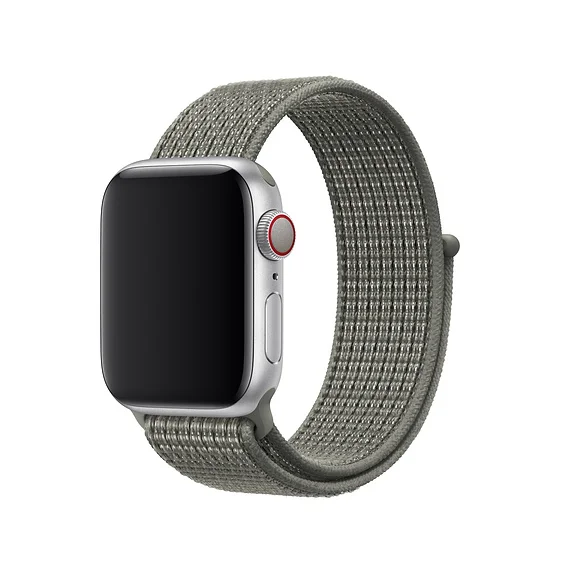 Новинка, цветной тканый нейлоновый спортивный ремешок для Apple Watch, 42 мм, 38 мм, 40 мм, 44 мм, мягкий браслет, ремешок для iWatch, серия 5, 4, 3, 2, 1 - Цвет ремешка: spruce fog
