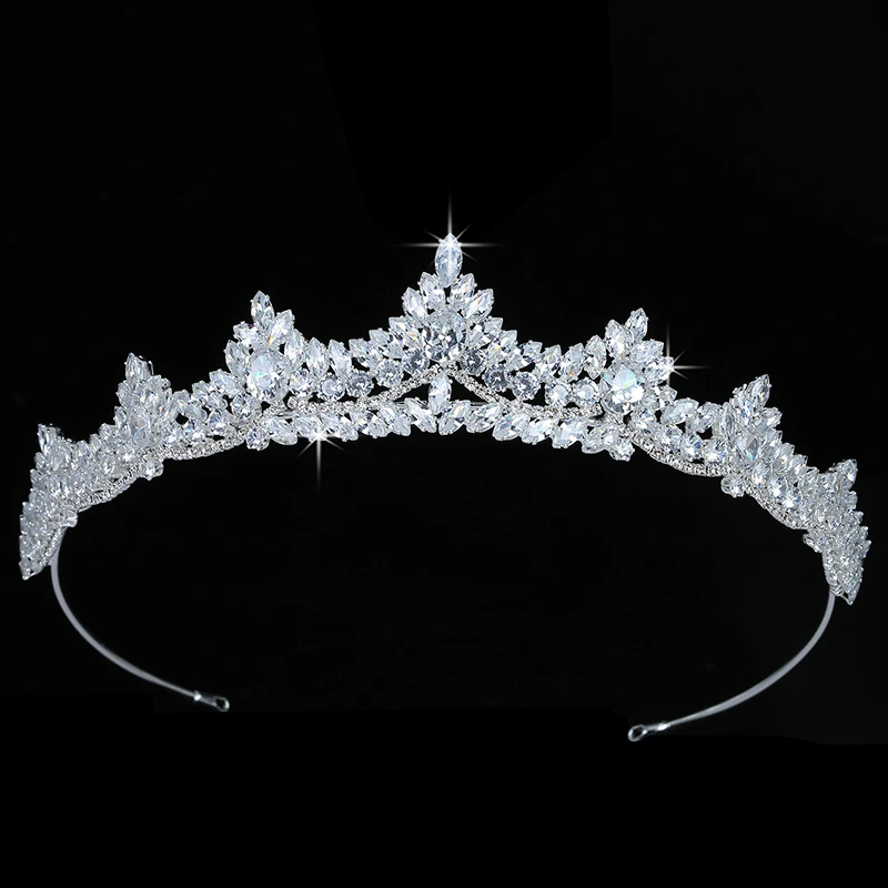 

Crown HADIYANA Trendy Dignified Women Wedding Hair Accessories Cubic Zirconia Luxury Hair Jewelry BC5534 Couronne De Mariage