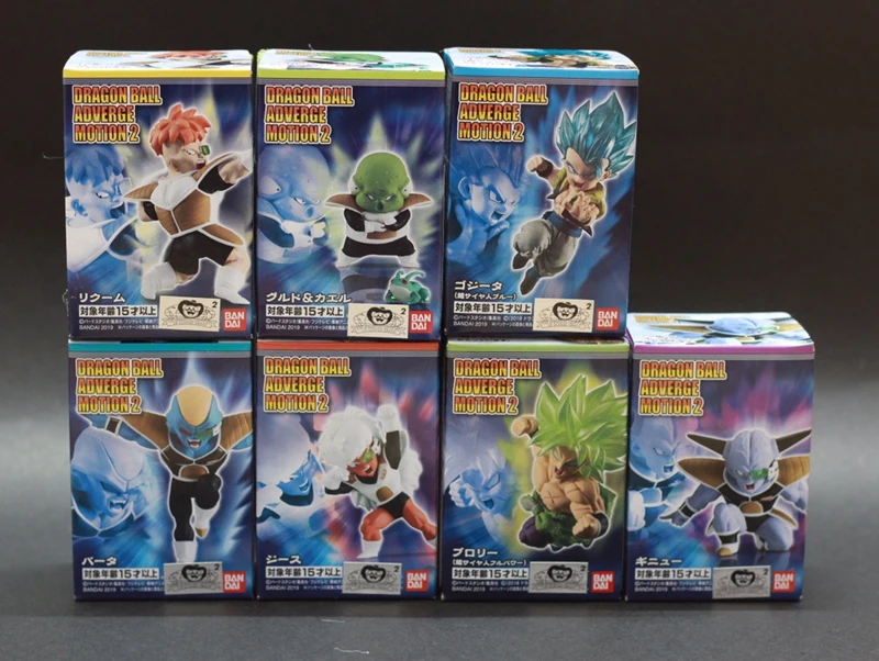 Bandai ADVERGE MOTION 02 игрушка фигурка-полный набор 7 шт. Gogeta Broly Ginyu Burtta Jees Recoom Ghourd от "Dragon Ball SUPER"