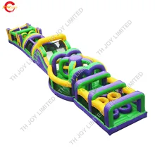 23 м длинный супер большой надувной туннель препятствия для продажи, коммерческий высокое качество надувной батут препятствия спортивные игры