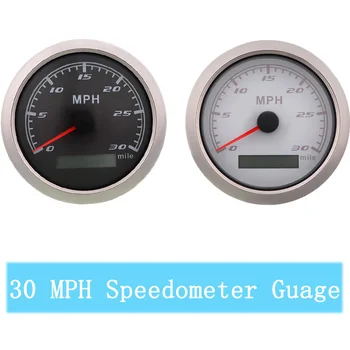 

Waterproof Car Boat Speedometer Gauge 316 Stainless Steel Bezel Speed Odometer 30/60/120 MPH Without GPS Antenna fit for 9~32V
