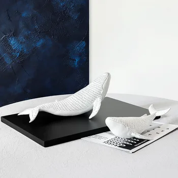 

Modern Minimalist Creative Home Living Room Study Bookcase Office Porch Whale Crafts Ornament Home Decoration