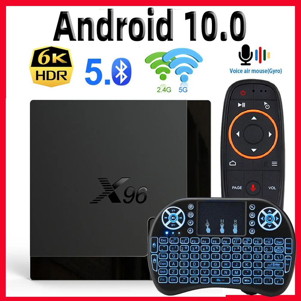 ТВ приставка X96 Mate Android 10 vs Max поддержка 2 4 ГГц и 5G двойной Wi Fi голосовой помощник