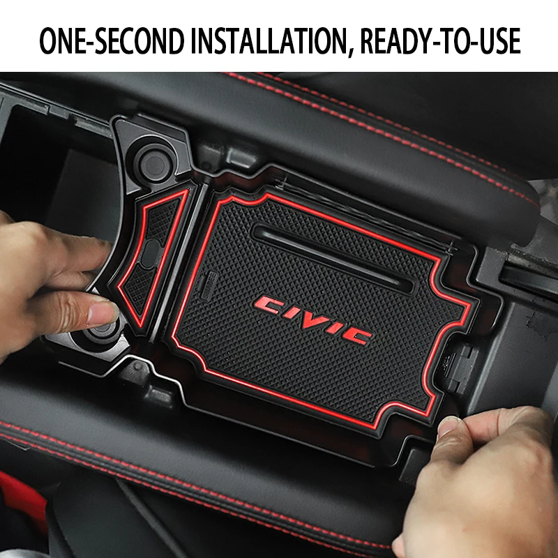 Для Honda Civic передняя отделка подлокотник ящик для хранения сетка крышка рамка Панельное литье пластиковые автомобильные аксессуары