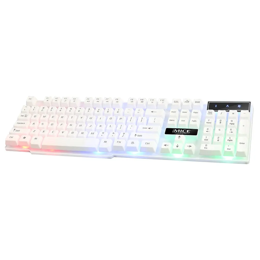 Игровая клавиатура iMice 104 колпачки RGB Механическая с подсветкой ощущение клавиатуры игровые клавиатуры с RU наклейкой для ПК ноутбука компьютера