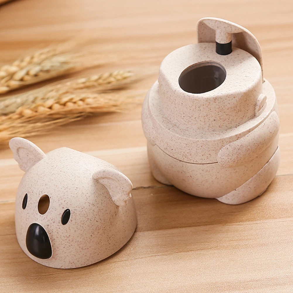 Toothpick Holder Cartoon Pattern Storage Box Container Cute Practical Automatic Table Dispenser Case Kitchen Home Decoration - Цвет: Koala