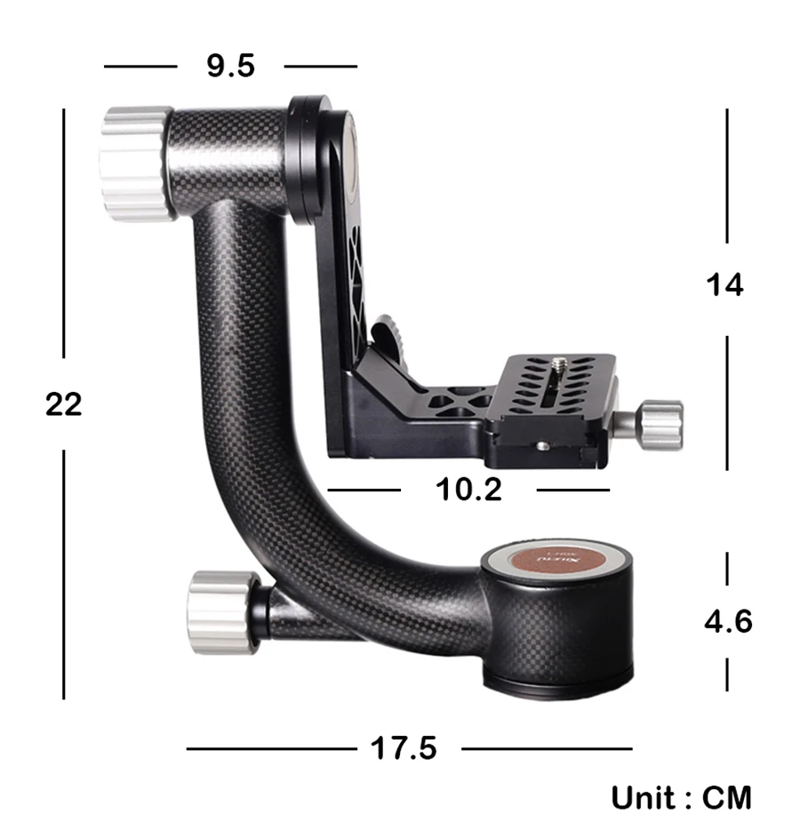 XILETU XGH-1 PanoramicGimbal штатив телефото объектив для съемки панорамы головка карданный кронштейн DSLR Камера