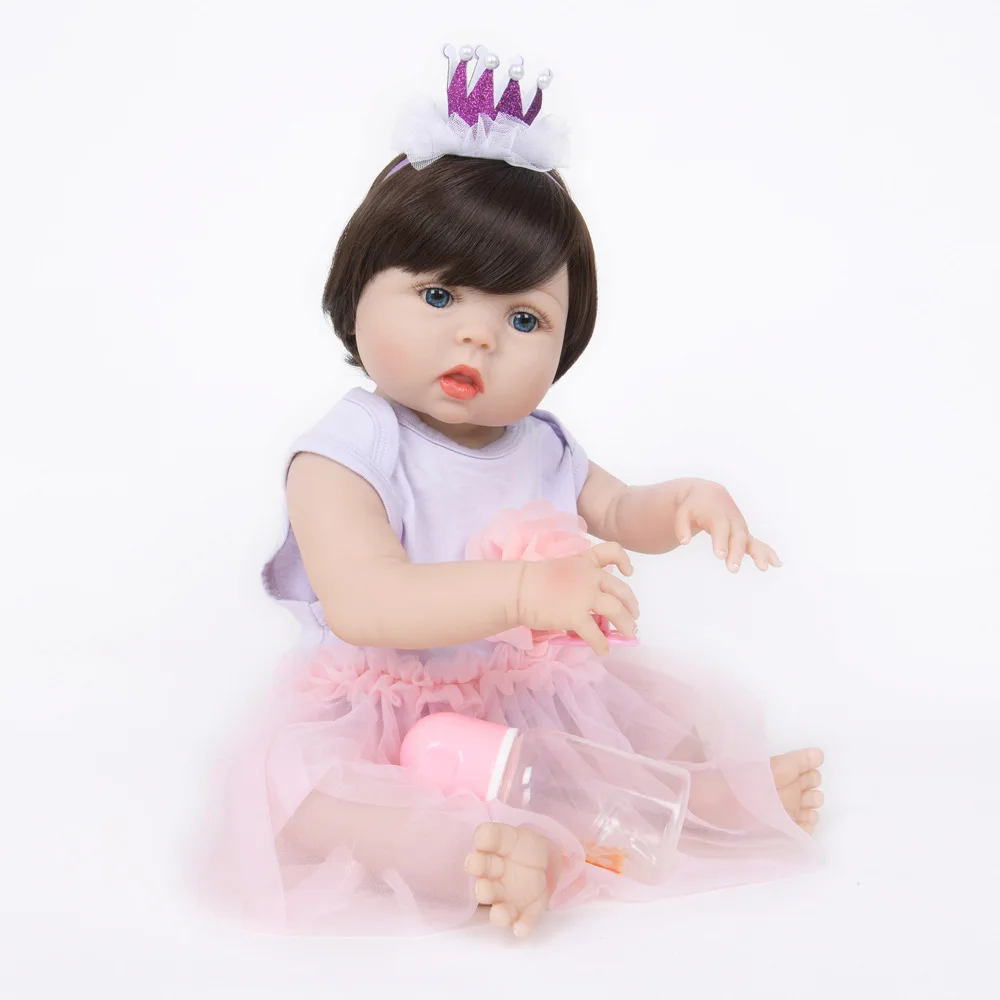 Pickwoo bebes кукла-реборн 48 см 55 см куклы для маленьких девочек Мягкие силиконовые Boneca reborn Brinquedos Bonecas детские подарки игрушки