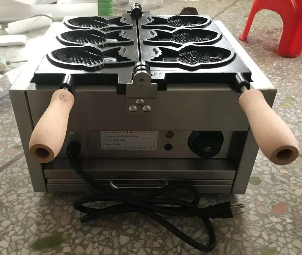 Бесплатная доставка 110 В/220 В электрический 3 шт. Taiyaki производитель машины, оборудование для выпечки рыбы машина торт