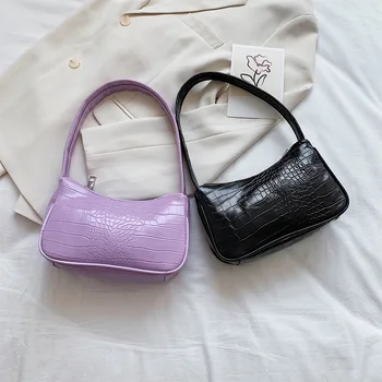 Casual PU usnjena torbica za torbico ženska elegantna verižna ramena crossbody torba priljubljena preprosta ženska dnevna torba