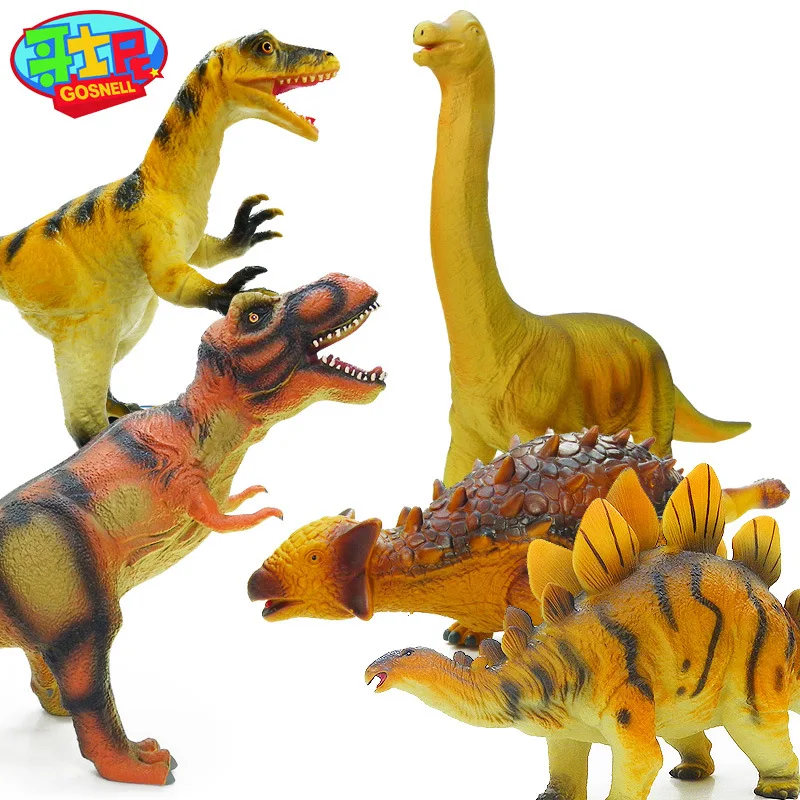 Мягкая Silcone Игрушечная модель динозавра большого размера T-Rex детская игрушка динозавр животное пластик тираннозавр