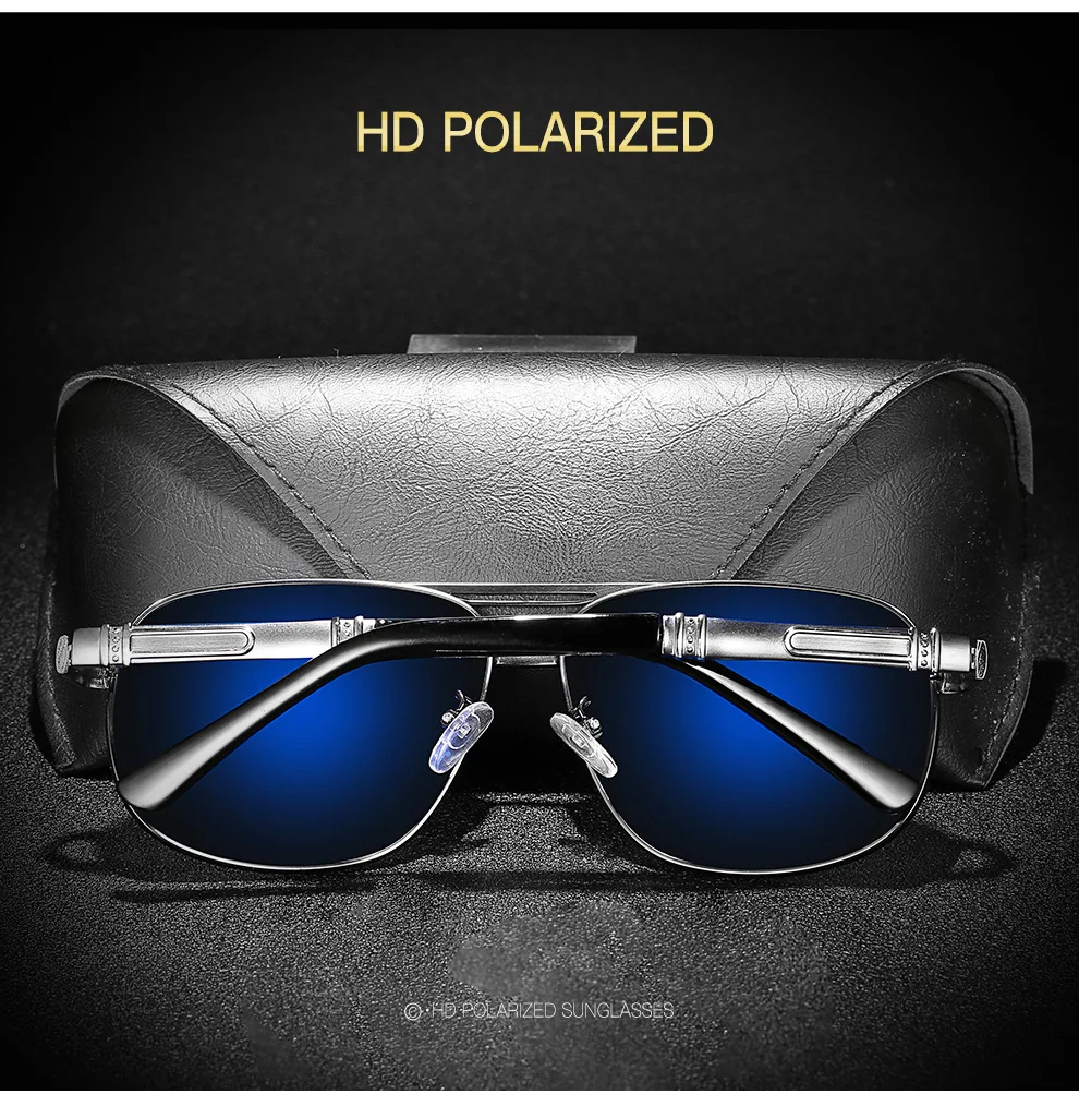 Men's Polarized Square Sunglasses gafas de sol hombre oculos masculino zonnebril dames gozluk veithdia ретро gotico policia