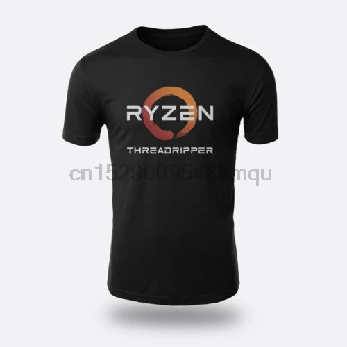 AMD Ryzen Threadripper процессоры черные мужские футболки Размер S-3XL летняя футболка с