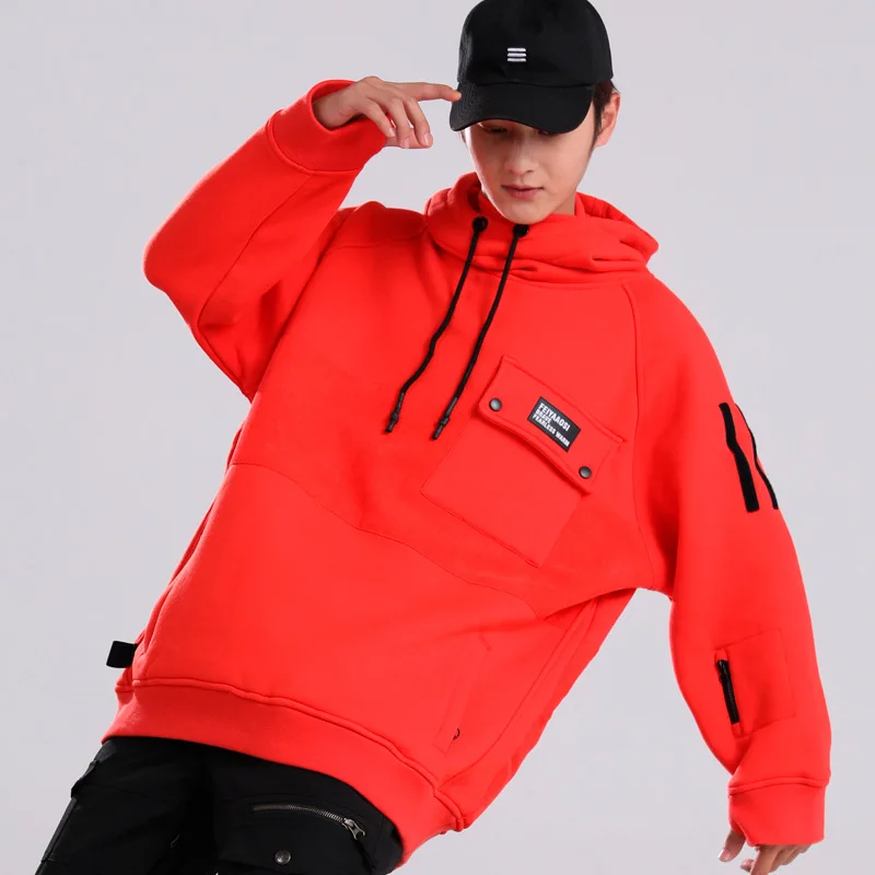 Oversize Ski Hoodie Men Women Warm 