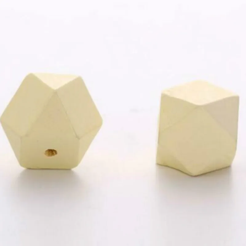 Beige -20PCS DIY 20 шт смешанные деревянные бусины поперечные геометрические бусины для изготовления ювелирных изделий 10 мм/12 мм/16 мм/20 мм - Цвет: Beige -20PCS