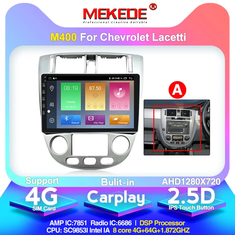 

MEKEDE Android 10.0 4G Car Radio Multimedia Video Player Navigation GPS For 2004-2013 Chevrolet Lacetti J200 BUICK Excelle Hrv