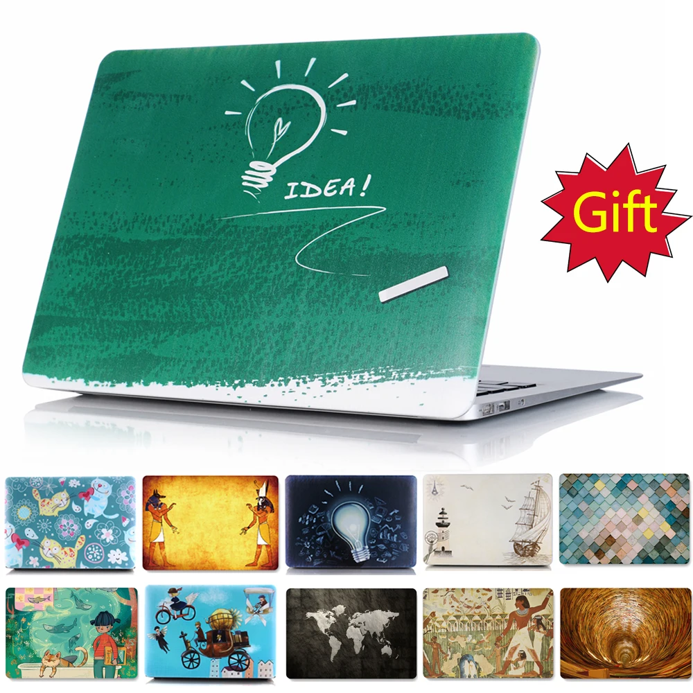 

Laptop Case For Macbook Touch ID Air 13 A1932 Air Pro Retina 11 12 13 15 13.3 New Touch Bar A2159 Laptop Bag + keyboard Cover