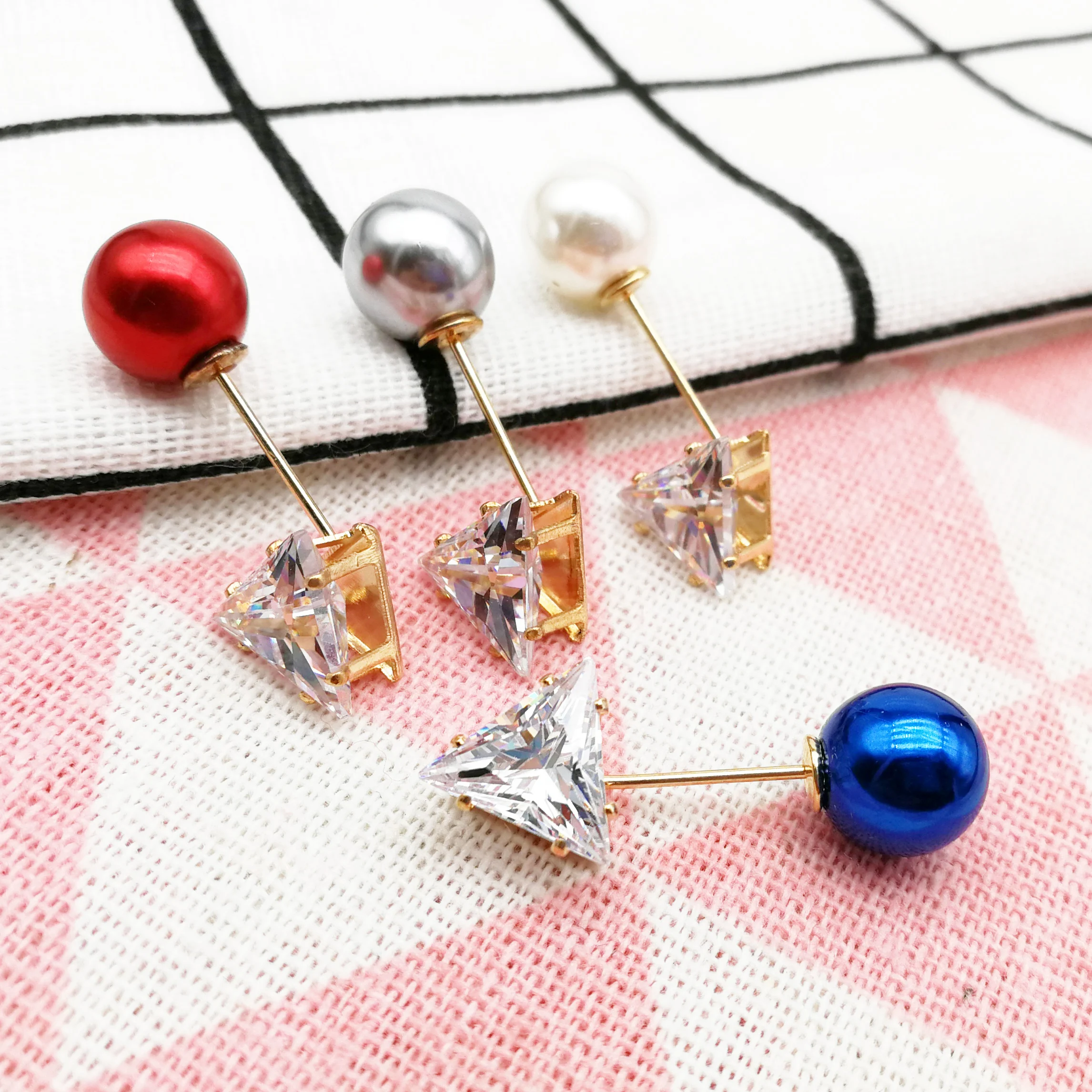 Женская Брошь на булавке Золотая брошь с кристаллами циркона Свадебный зажим для