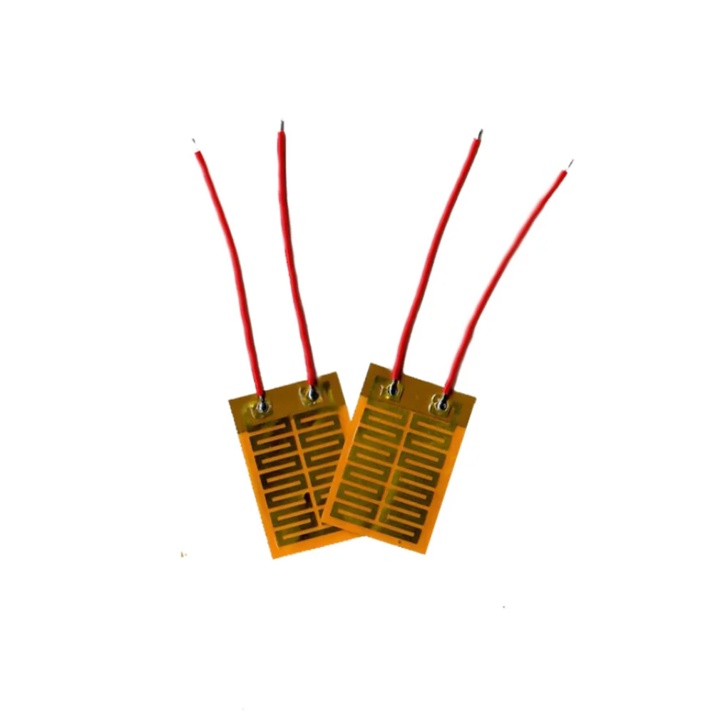 Taidacent 10 pcs Thin Film Heater Hand Warmer Heating Sheet 40*40 Film Polyimide PI Heating Film Polyimide Film Heater